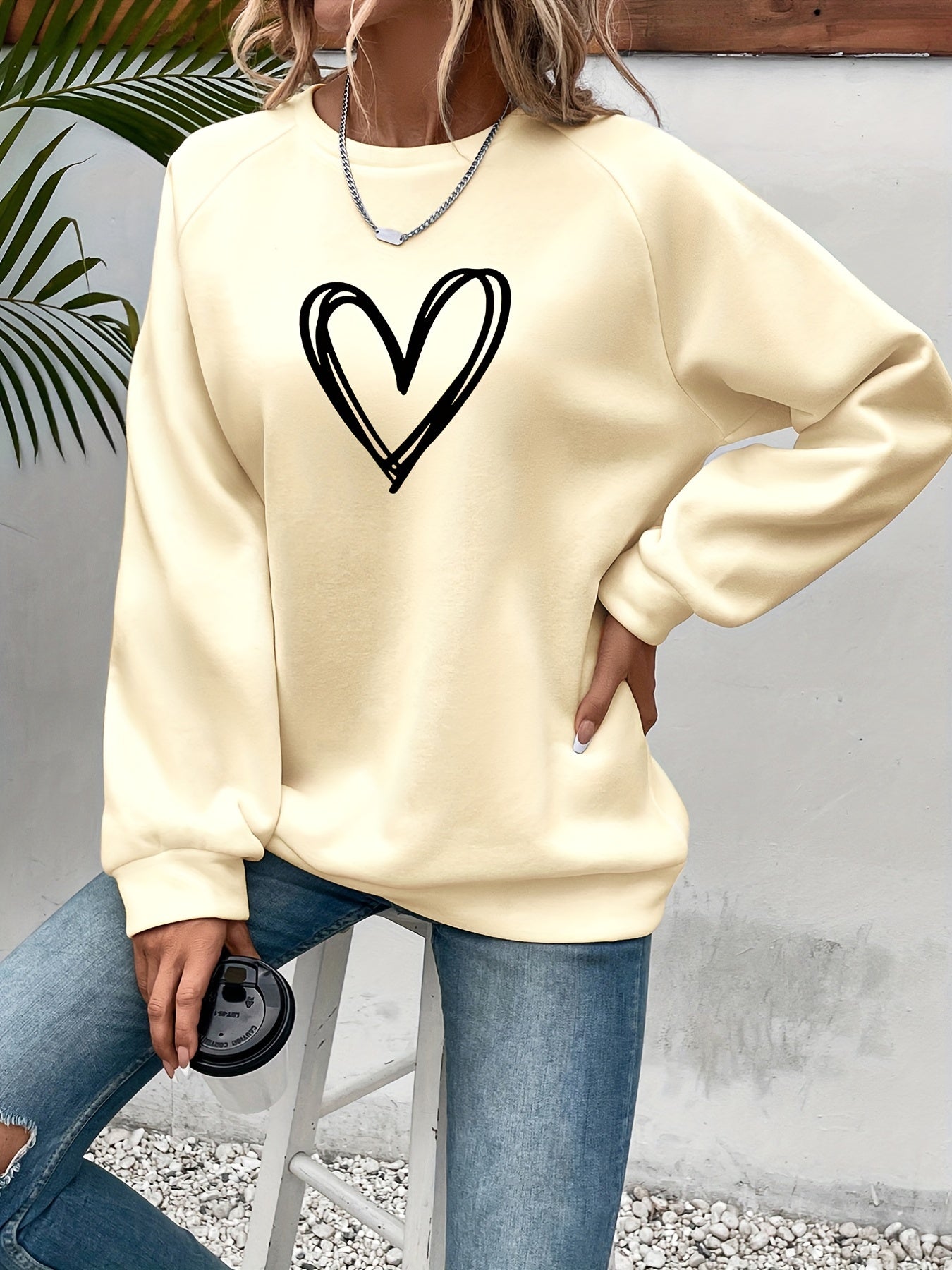 Love Bliss - Sweatshirt met hartprint