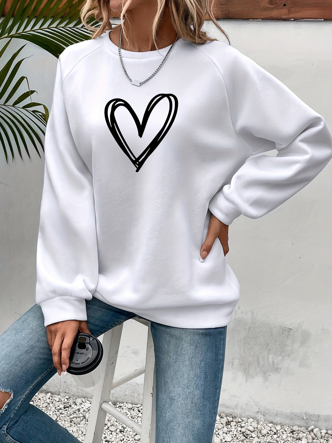 Love Bliss - Sweatshirt met hartprint