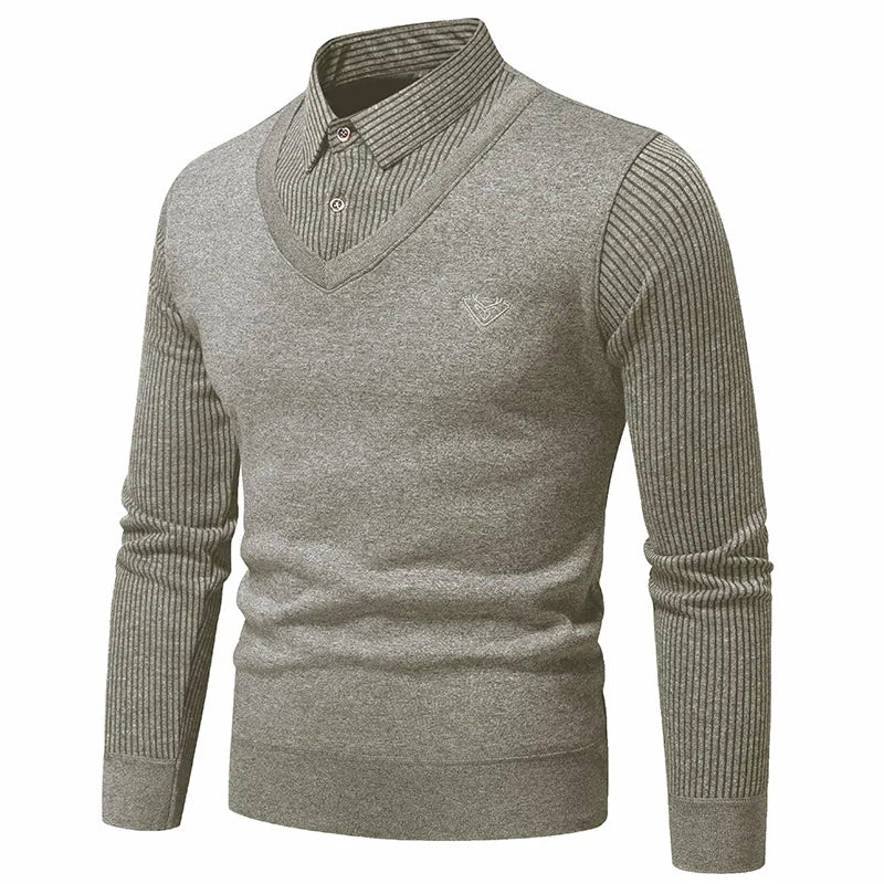 FIO - Tweedelige Trui Met Fleece En Polokraag